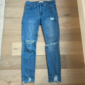 Madewell 9” High Rise Skinny: Destructed-Hem Edition